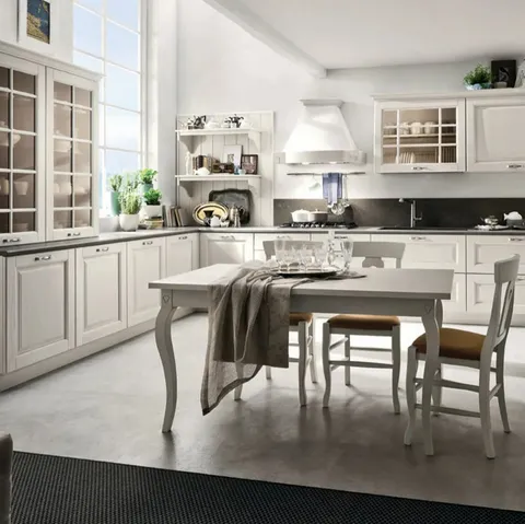 Cucina Classica angolare in legno laccato Bolgheri 04 di Stosa