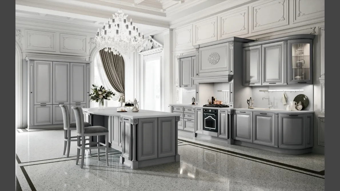 Cucina Classica con isola Ginevra 01 di Ar-Tre