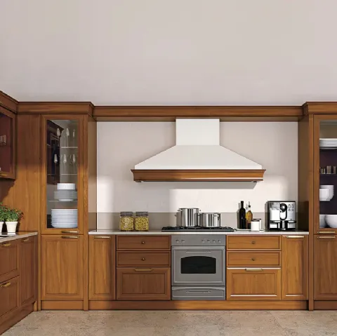 Cucina Classica angolare in legno Le Gemme composizione 4 di Le Fablier