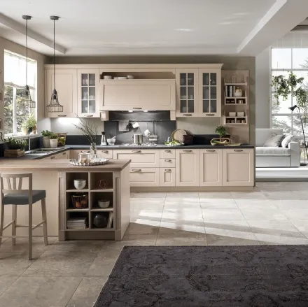 Cucina Classica Virginia Soft Beauty in Cipria opaco di Stosa