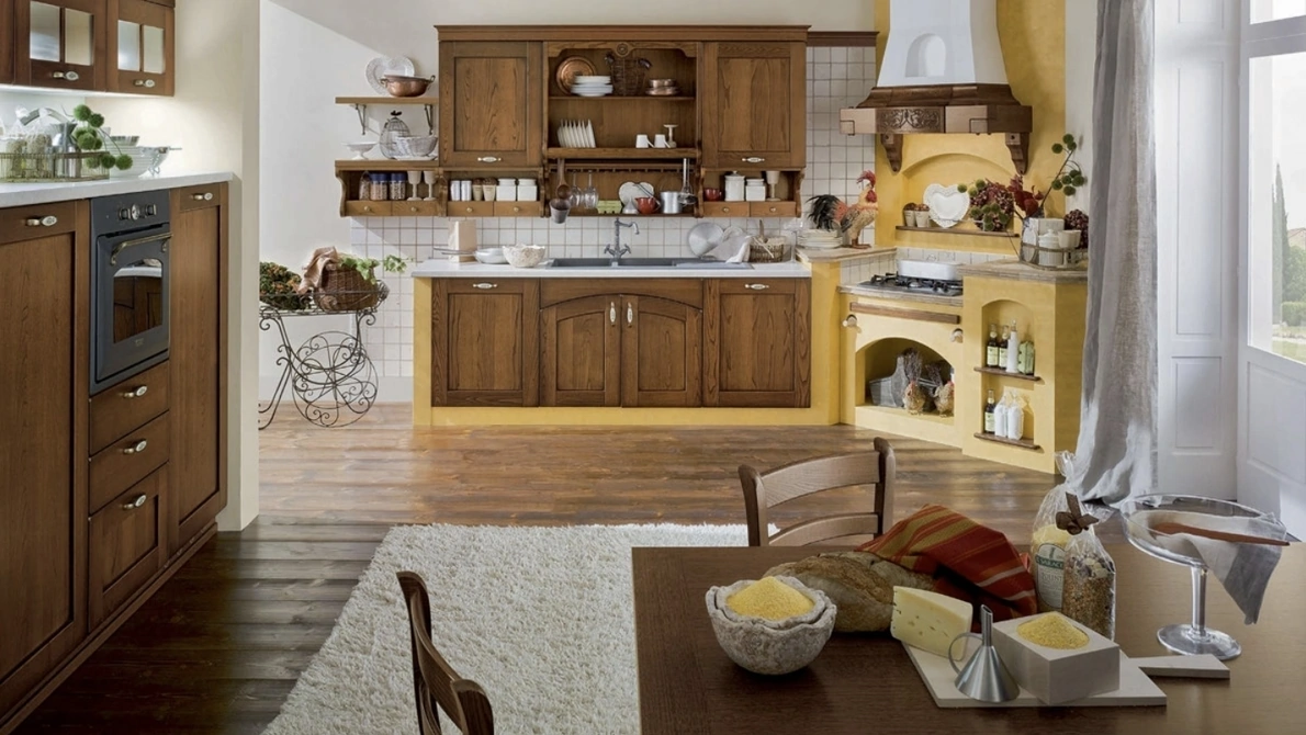 Cucina angolare in Muratura Signoressa 02 di Ar-Tre