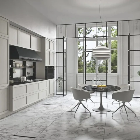 Cucina Moderna lineare in legno laccato Infinity 03 di Ar-Tre