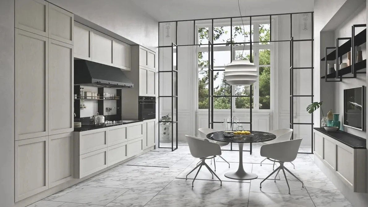 Cucina Moderna lineare in legno laccato Infinity 03 di Ar-Tre