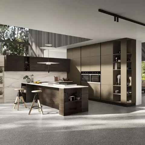 Cucina Moderna con penisola Updesign 08 di Ar-Tre
