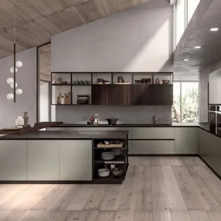 Cucina Moderna angolare Area 22 Job in laccato di Dibiesse