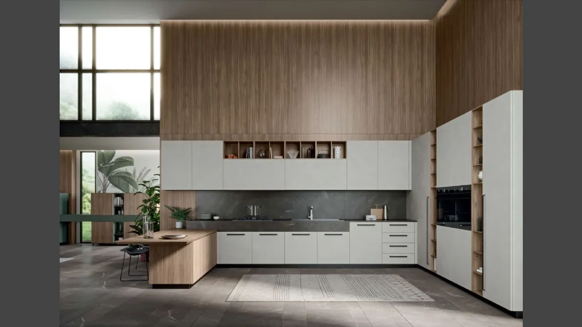 Cucina Moderna Area 22 Maniglia con penisola di Dibiesse