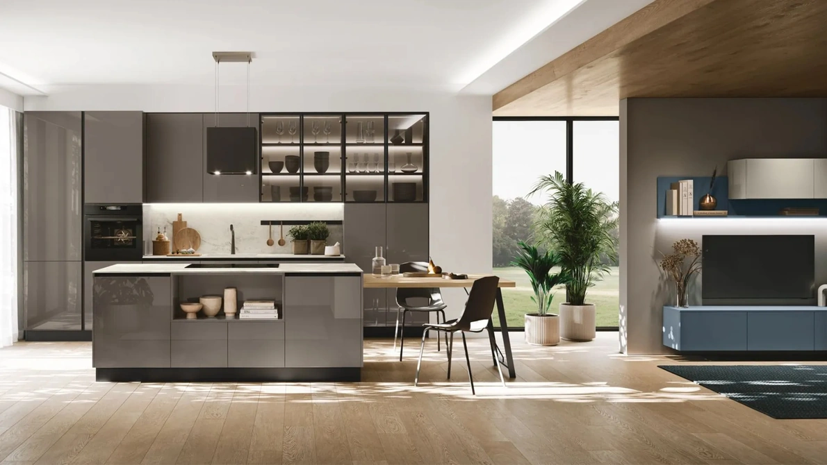 Cucina Moderna Art-Lumia con isola di Stosa