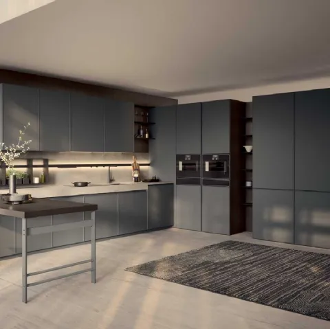 Cucina Moderna Coco Light angolare con penisola di Dibiesse