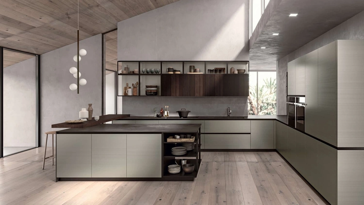 Cucina Moderna Area 22 Job con penisola di Dibiesse