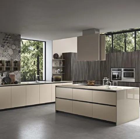 Cucina Moderna Emporio Job con isola di Dibiesse