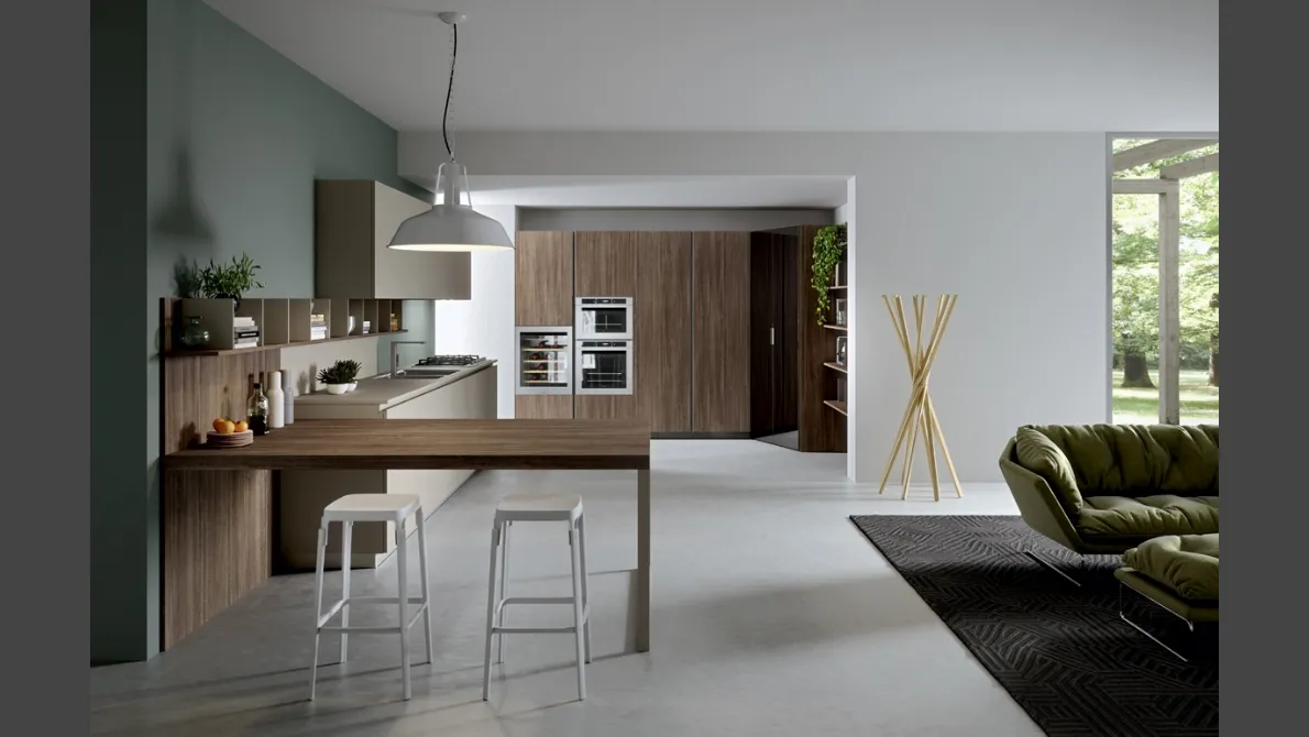 Cucina Moderna Emporio Lab con penisola di Dibiesse