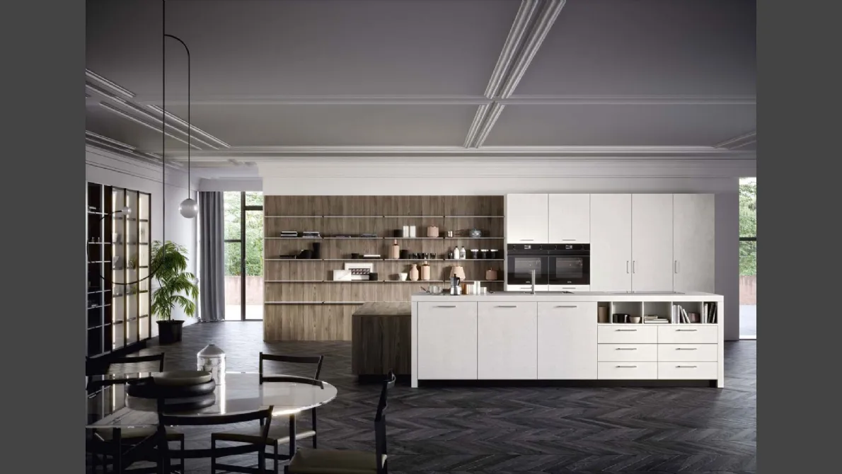 Cucina Moderna Emporio Maniglia con isola di Dibiesse