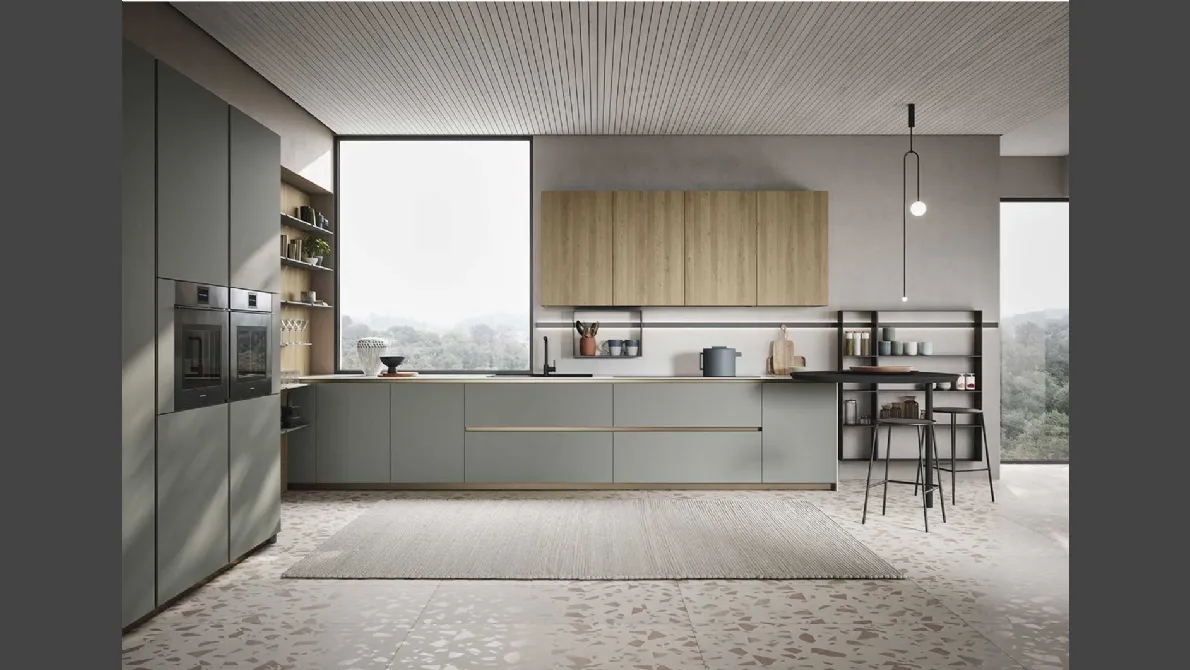 Cucina Moderna Emporio Time con penisola di Dibiesse