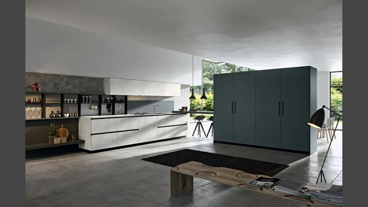 Cucina Moderna Emporio Time con penisola di Dibiesse