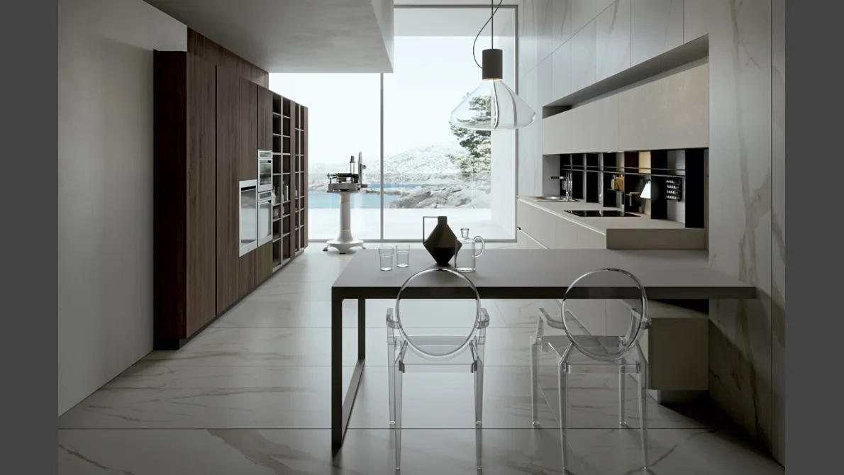 Cucina Moderna Emporio Time con penisola di Dibiesse