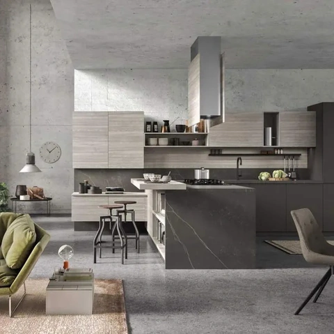 Cucina Moderna con penisola Fly Evo Flo Evo 02 di Ar-Tre