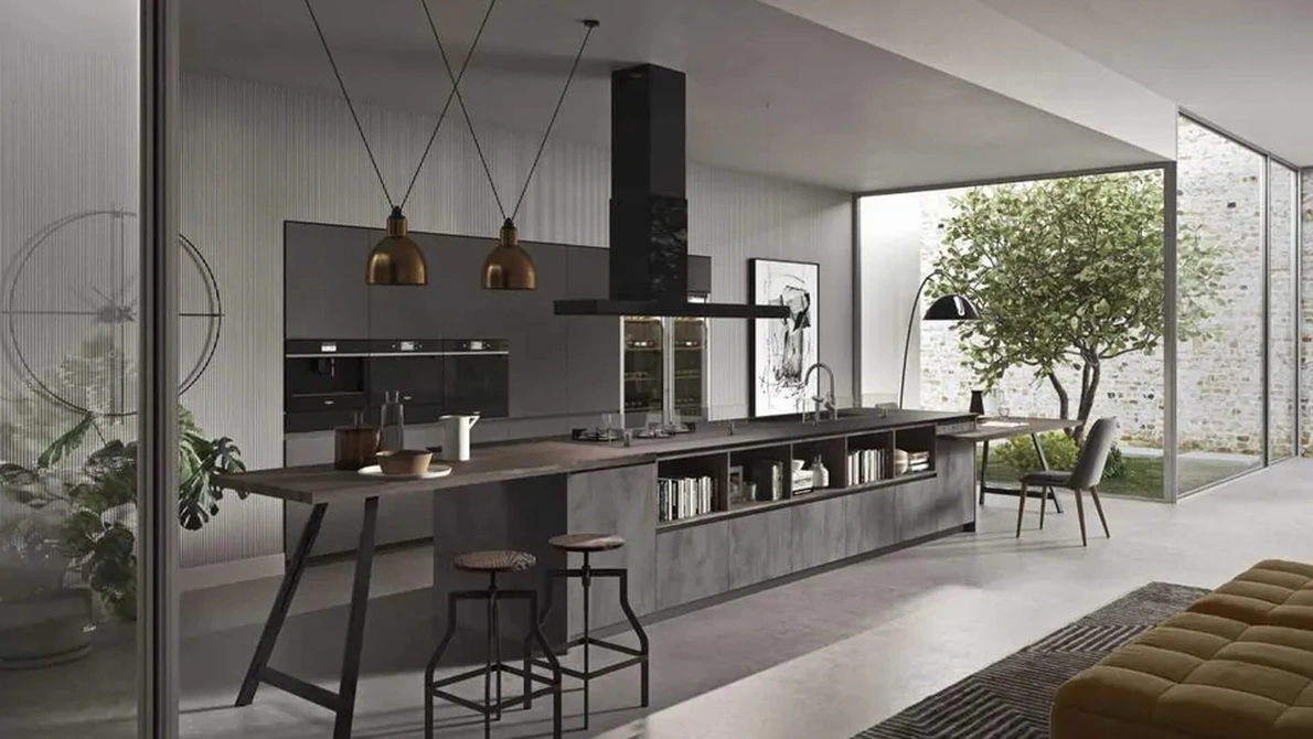 Cucina Moderna con isola Fly Evo Flo Evo 03 di Ar-Tre