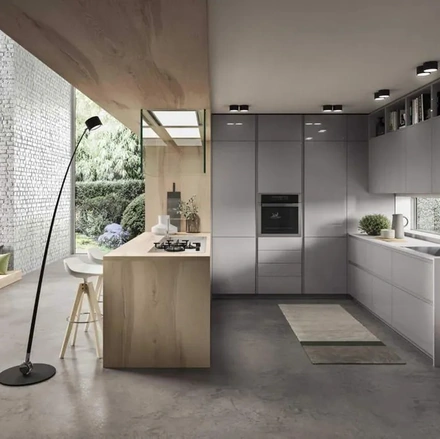 Cucina Moderna con penisola Fly Evo Flo Evo 04 di Ar-Tre