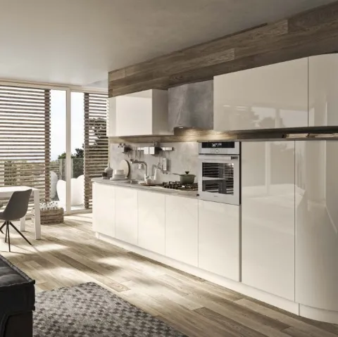 Cucina Moderna lineare in laccato lucido Ibiza di Ar-Tre