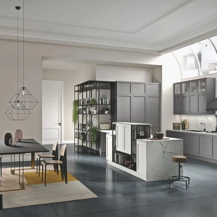 Cucina Moderna in legno laccato con penisola Infinity 02 di Ar-Tre