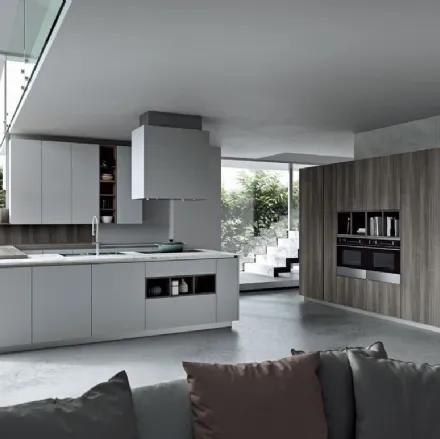 Cucina Moderna lineare Play Lab 02 in melaminico e laminato di Dibiesse