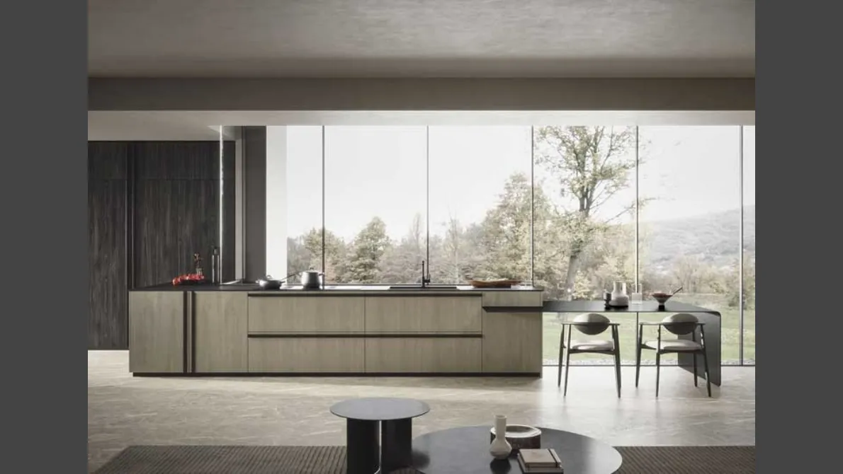 Cucina Moderna Riga con penisola di Dibiesse