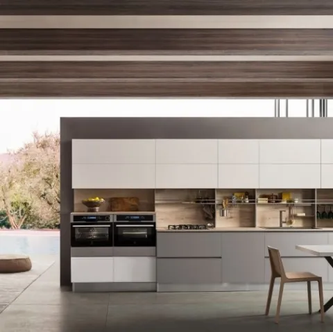 Cucina Moderna lineare in laccato opaco Sky 04 di Ar-Tre