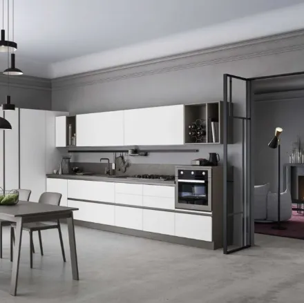 Cucina Moderna lineare in laccato opaco Sky 01 di Ar-Tre