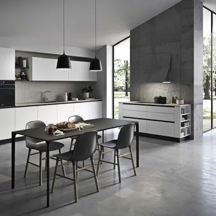 Cucina Moderna lineare Spring Job 03 in melaminico di Dibiesse