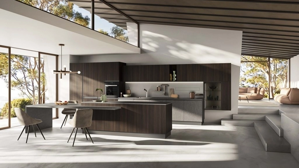 Cucina Moderna con isola Up Design 01 di Ar-Tre