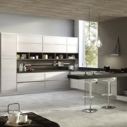 Cucina Moderna angolare con penisola Zoe Design 05 di Ar-Tre
