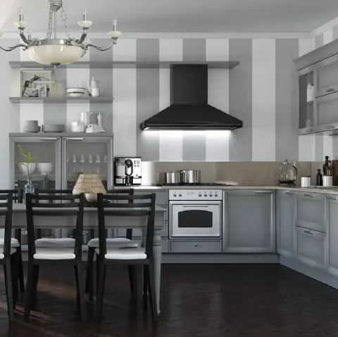 Cucina angolare Shabby Chic Le Gemme composizione 03 di Le Fablier