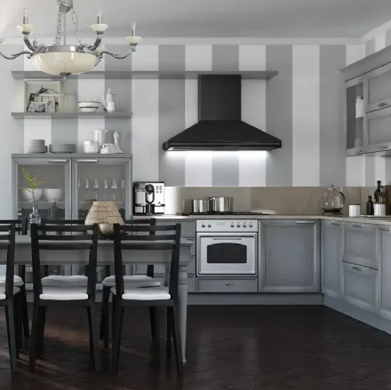Cucina angolare Shabby Chic Le Gemme composizione 03 di Le Fablier