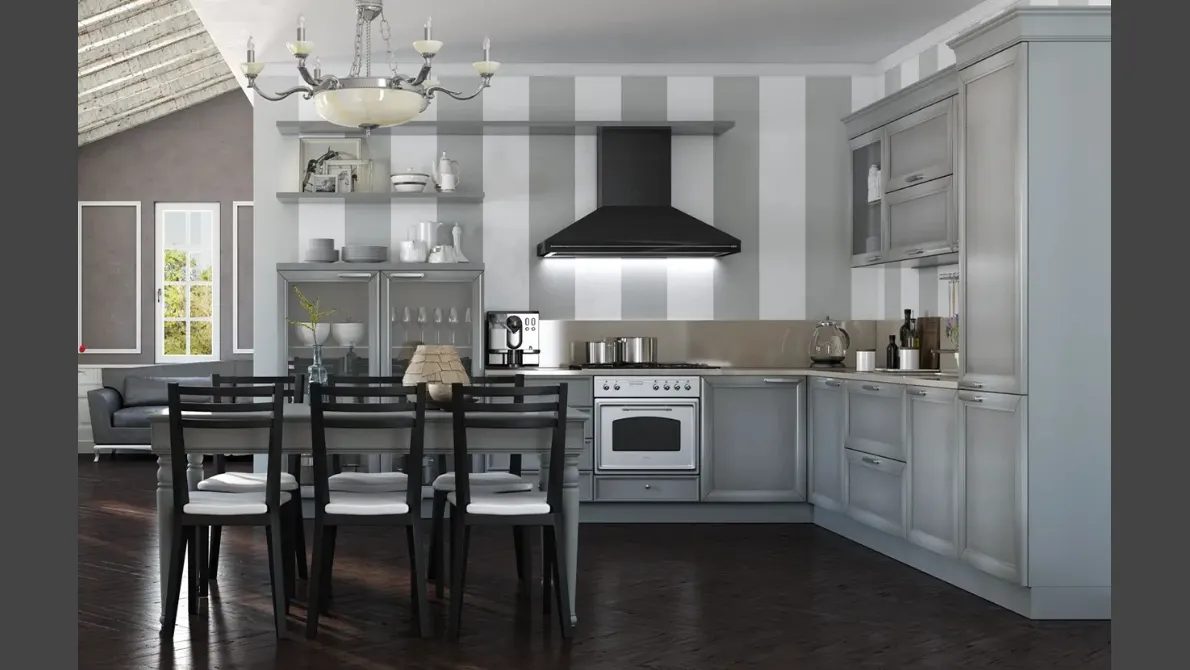 Cucina angolare Shabby Chic Le Gemme composizione 03 di Le Fablier
