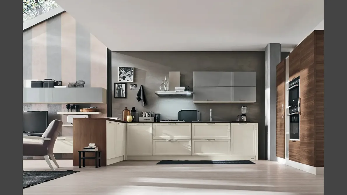 Cucina su misura con penisola Melograno composizione 02 di Le Fablier