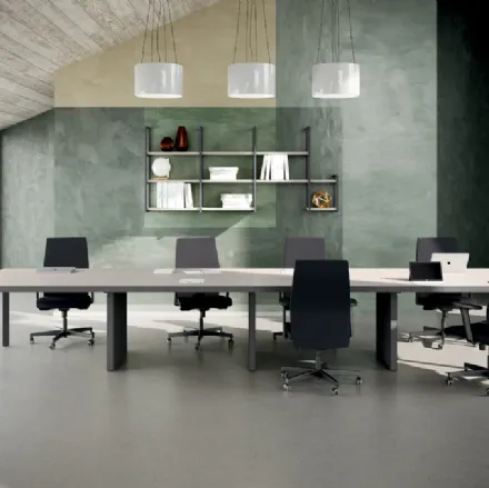 Scrivania Direzionale D1 04 in melaminico e metallo di Colombini Office