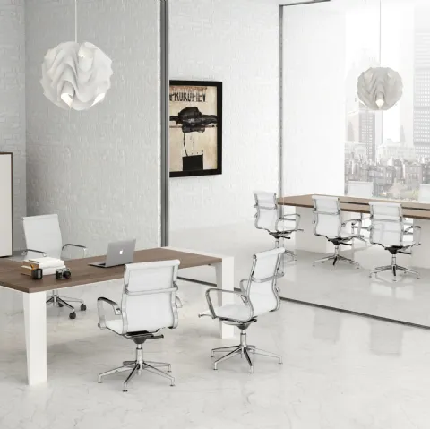 Scrivania Direzionale GO 04 in melaminico e laccato di Colombini Office