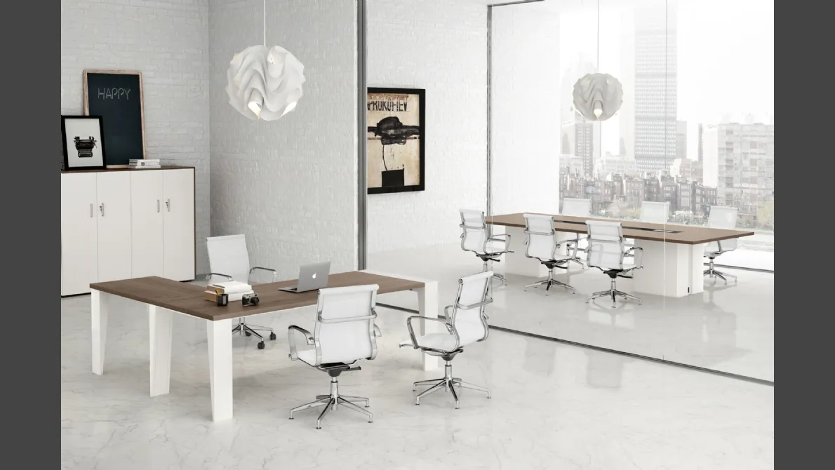 Scrivania Direzionale GO 04 in melaminico e laccato di Colombini Office