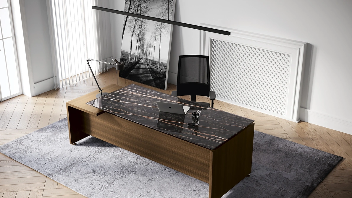 Scrivania Direzionale Go Easy Vetro di Colombini Office